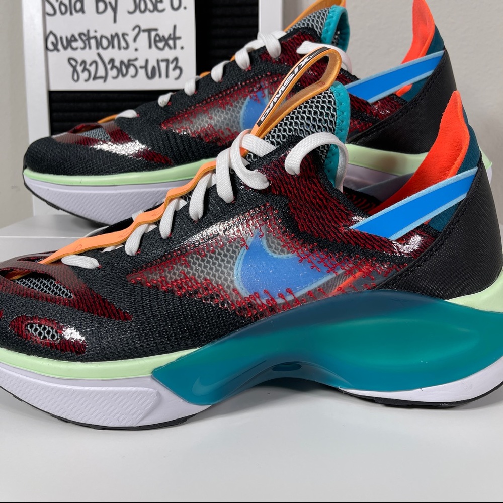 NIKE N110 D/MS/X DIMSIX MENS RUNNING SHOES SIZE 9 BLACK MULTICOLOR NEW - Picture 7 of 10